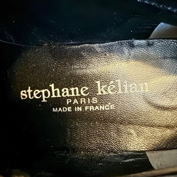 Stephane Kelian Paris Gray Suede Chunky Platform Slip On Loafer Shoes Womens 6.5 - Picture 6 of 7